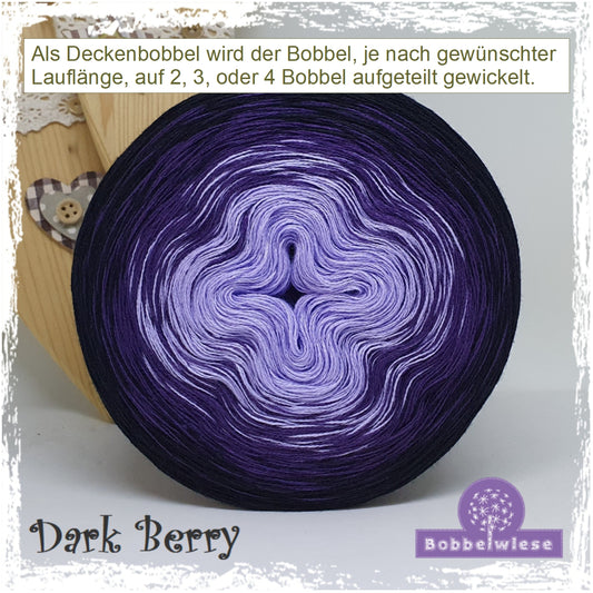 Deckenbobbel / mehrteiliger Bobbel "Dark Berry", große Lauflängen wählbar