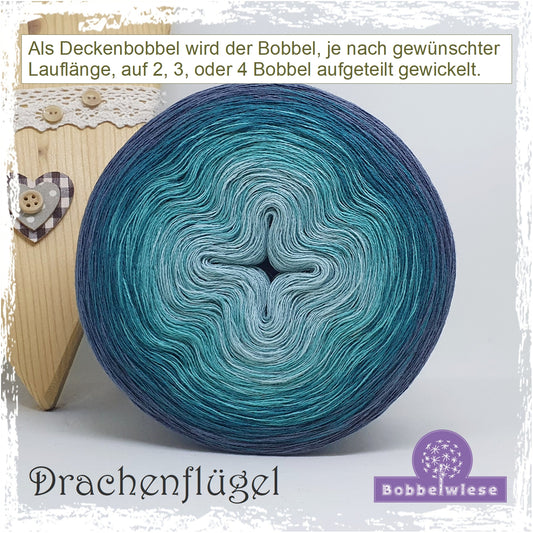 Deckenbobbel "Drachenflügel", große Lauflängen, mehrteilig
