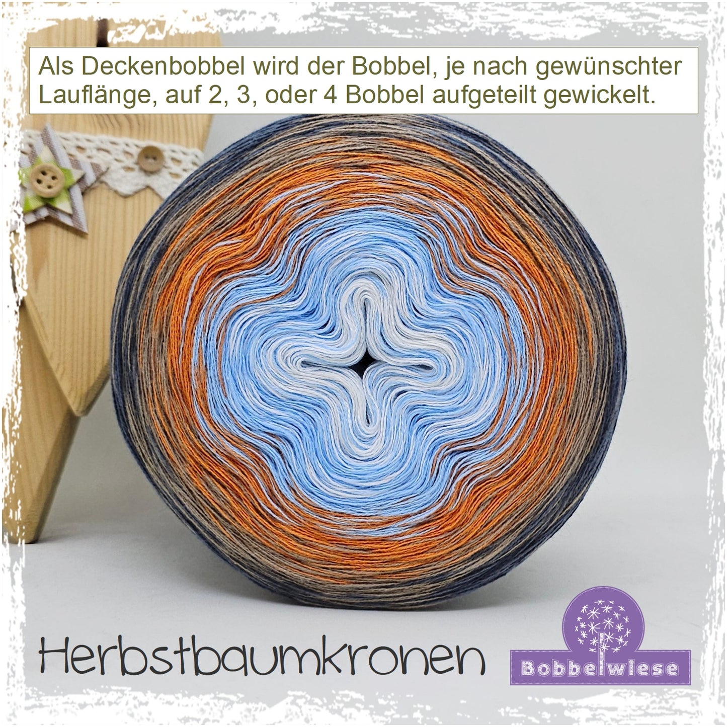 Deckenbobbel "Herbstbaumkronen", große Lauflängen, mehrteilig