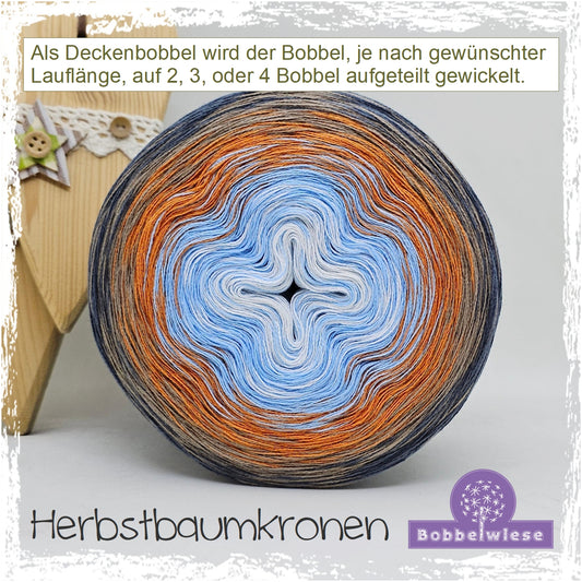 Deckenbobbel "Herbstbaumkronen", große Lauflängen, mehrteilig