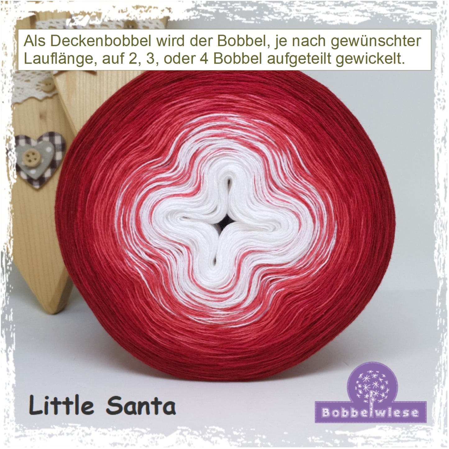 Deckenbobbel / mehrteiliger Bobbel "Little Santa", große Lauflängen wählbar