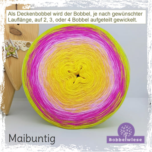 Deckenbobbel "Maibuntig", große Lauflängen, mehrteilig