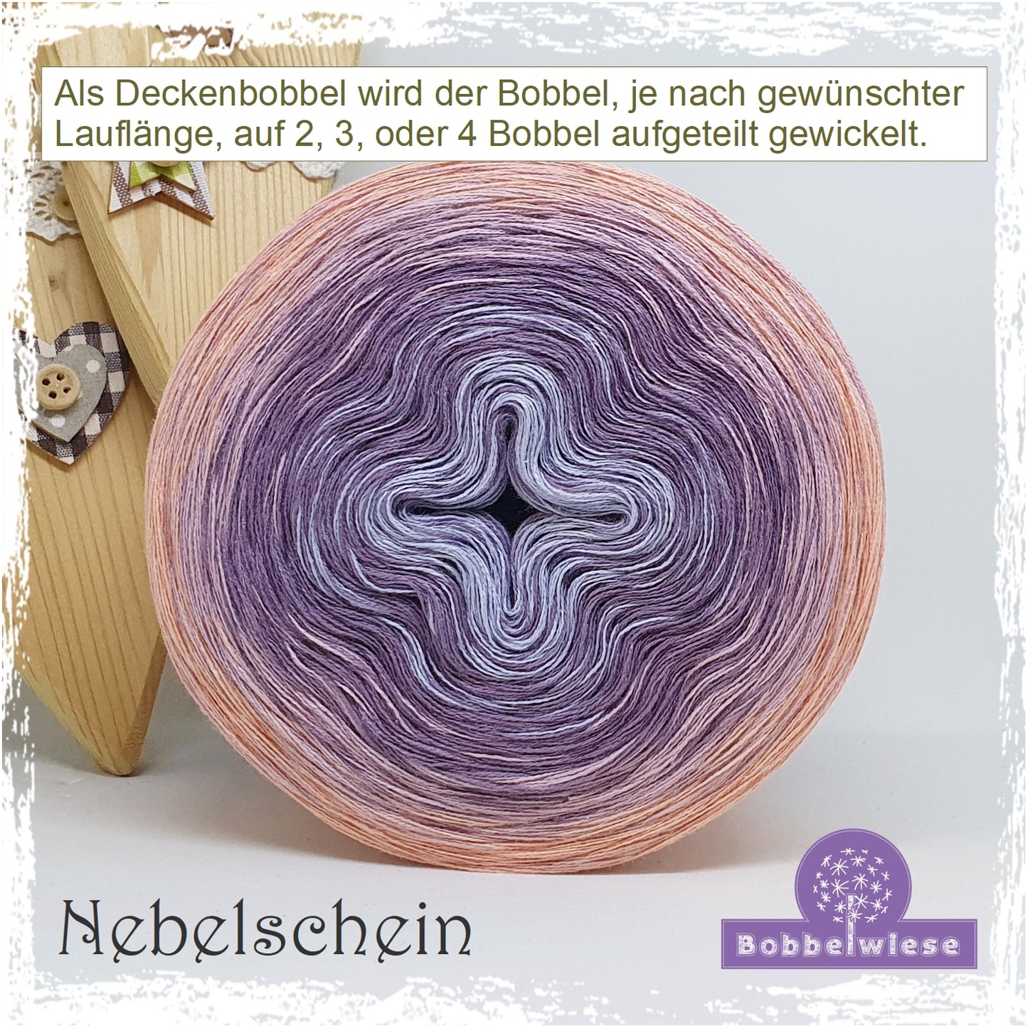 Deckenbobbel "Nebelschein", große Lauflängen, mehrteilig