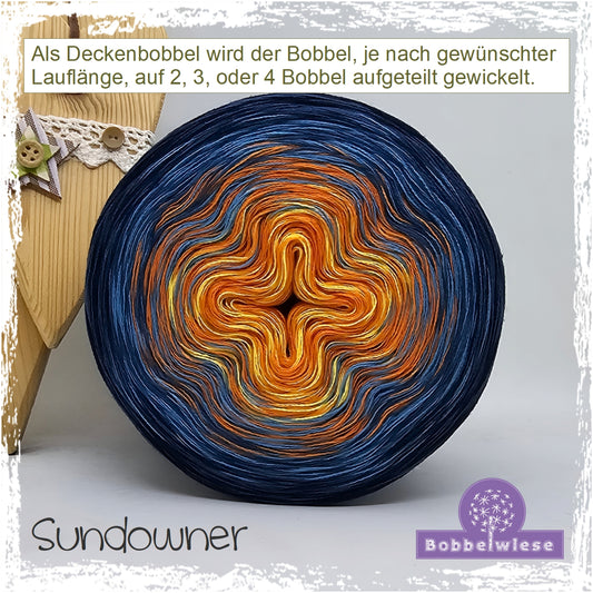 Deckenbobbel "Sundowner", große Lauflängen, mehrteilig