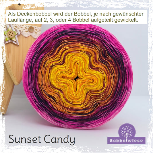 Deckenbobbel "Sunset Candy", große Lauflängen, mehrteilig