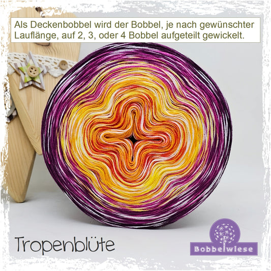 Deckenbobbel "Tropenblüte", große Lauflängen, mehrteilig