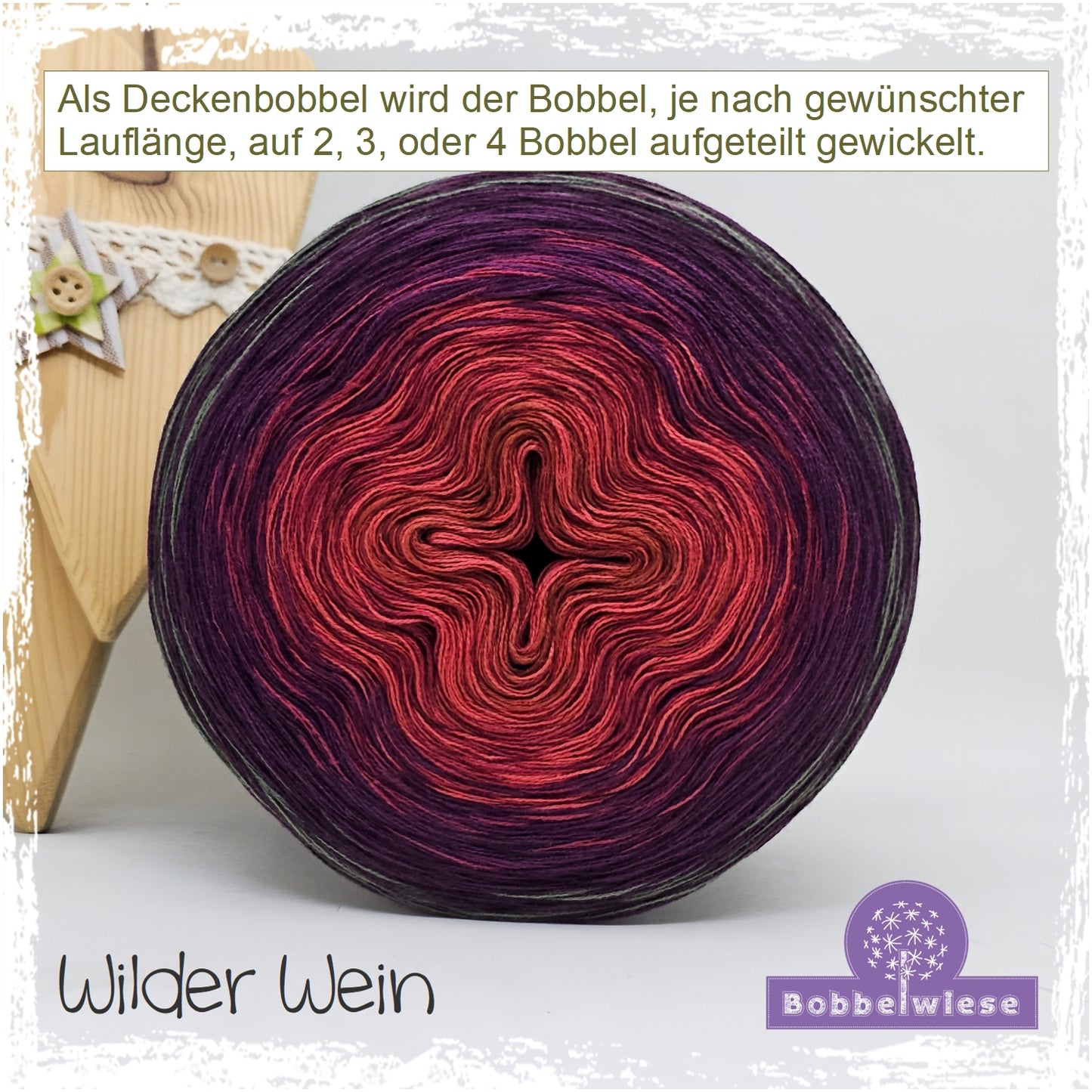 Deckenbobbel "Wilder Wein", große Lauflängen, mehrteilig