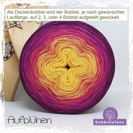Deckenbobbel "Aufblühen", große Lauflängen, mehrteilig