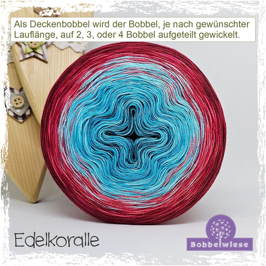 Deckenbobbel "Edelkoralle", große Lauflängen, mehrteilig