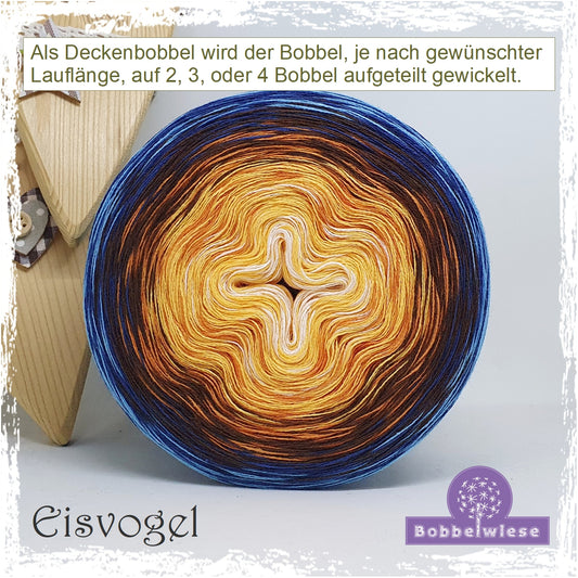 Deckenbobbel "Eisvogel", große Lauflängen, mehrteilig
