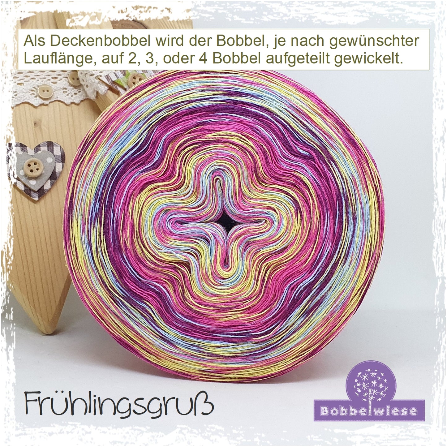 Deckenbobbel "Frühlingsgruß", große Lauflängen, mehrteilig