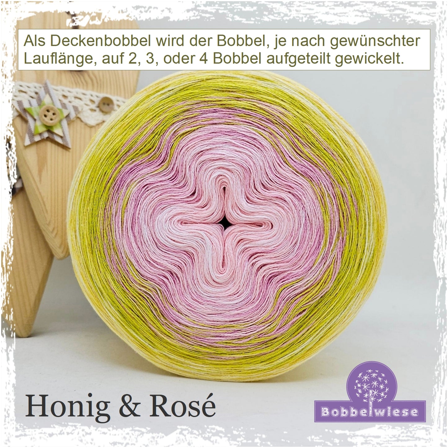 Deckenbobbel "Honig & Rosé", große Lauflängen, mehrteilig