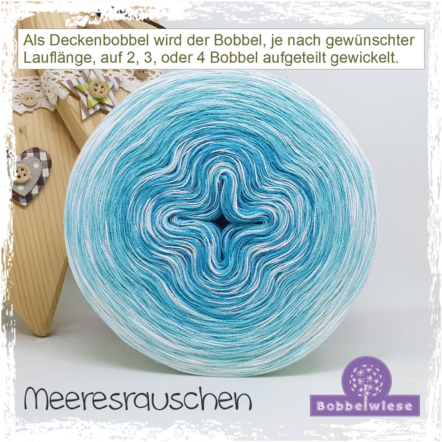 Deckenbobbel "Meeresrauschen", große Lauflängen, mehrteilig