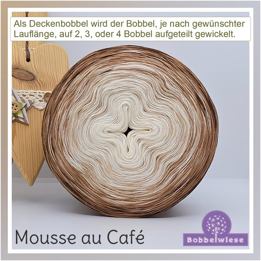 Deckenbobbel "Mousse au Café", große Lauflängen, mehrteilig
