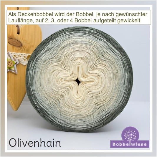 Deckenbobbel "Olivenhain", große Lauflängen, mehrteilig