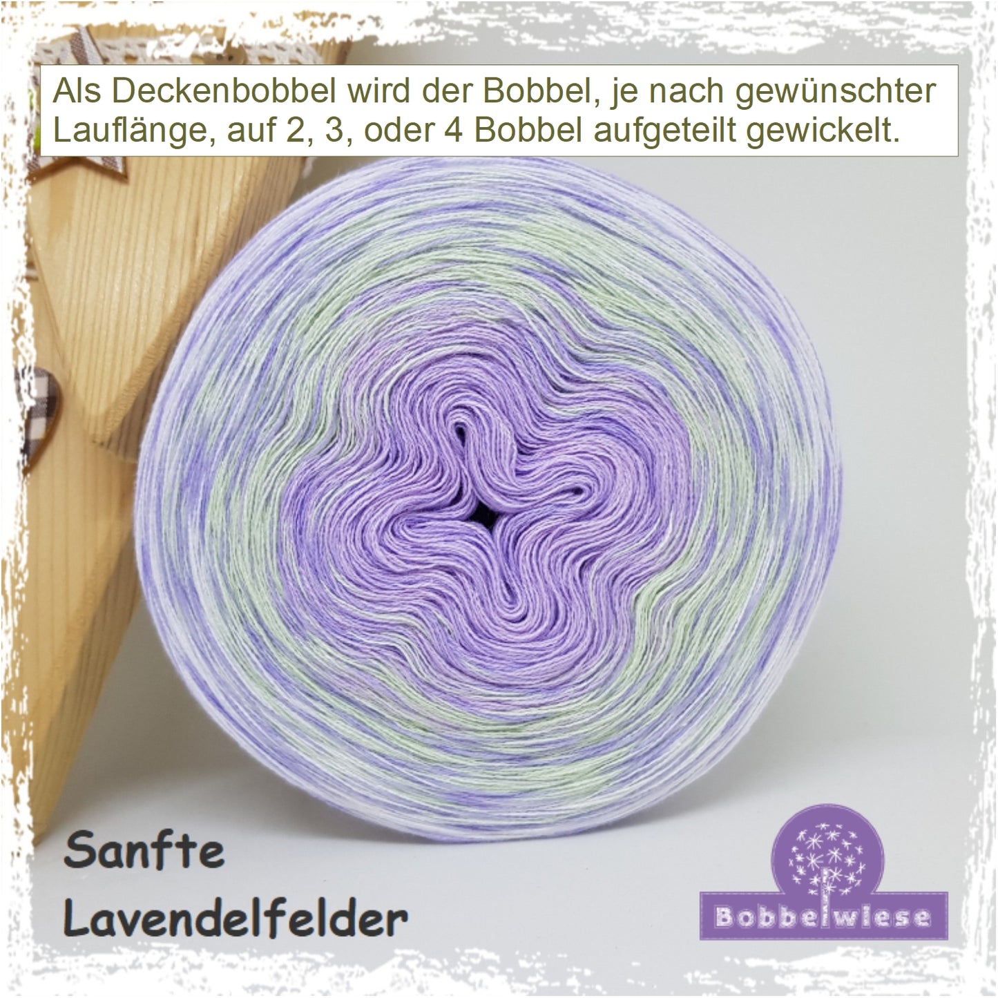 Deckenbobbel "Sanfte Lavendelfelder", große Lauflängen, mehrteilig