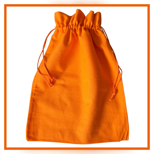 Geschenkbeutel, Baumwolle, "orange", 40x30cm