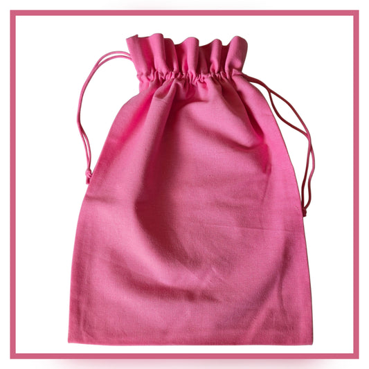 Geschenkbeutel, Baumwolle, "pink", 40x30cm