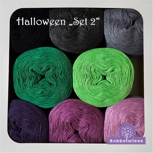Bobbel "Halloween Set 2", 8 unifarbene Bobbel je 500mLL/4fädig