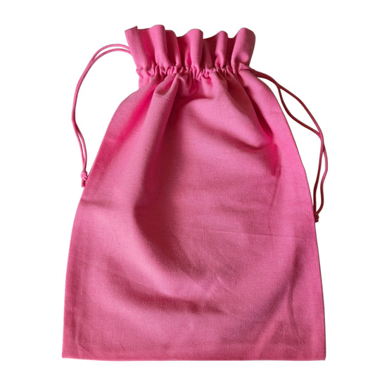 Geschenkbeutel, Baumwolle, "pink", 40x30cm
