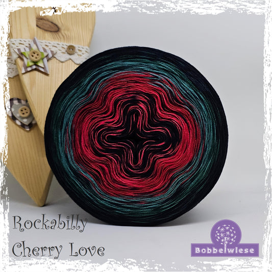 Bobbel "Rockabilly Cherry Love" (rot-grün-schwarz)