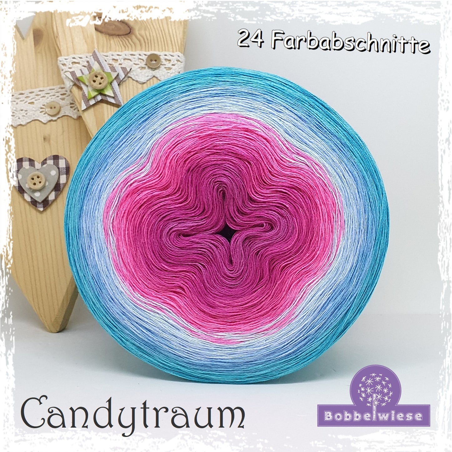 Bobbel "Candytraum", 24 Farbabschnitte, 4fädig