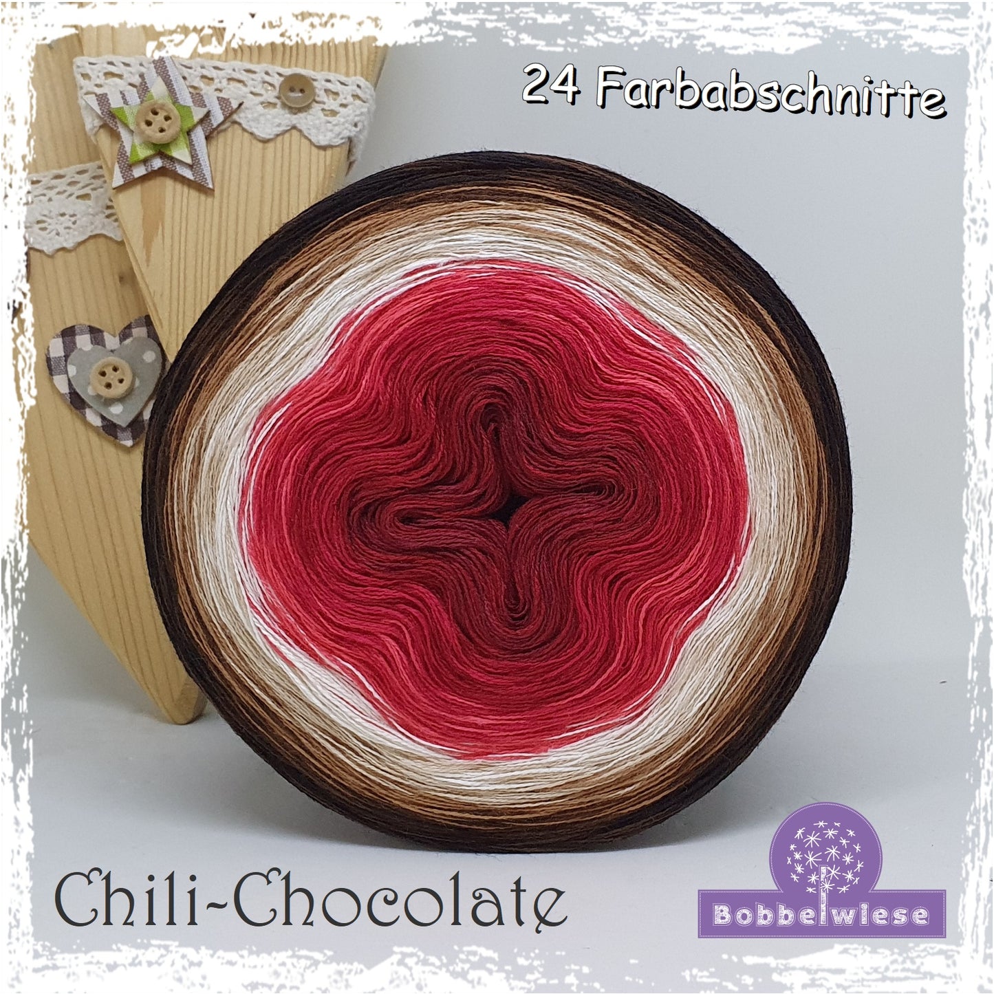 Bobbel "Chili-Chocolate", 24 Farbabschnitte, 4fädig