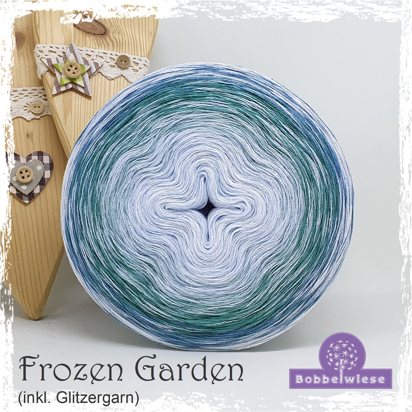 Bobbel "Frozen Garden", inkl. Glitzergarn