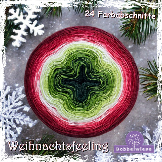 Bobbel "Weihnachtsfeeling", 24 Farbabschnitte, 4fädig