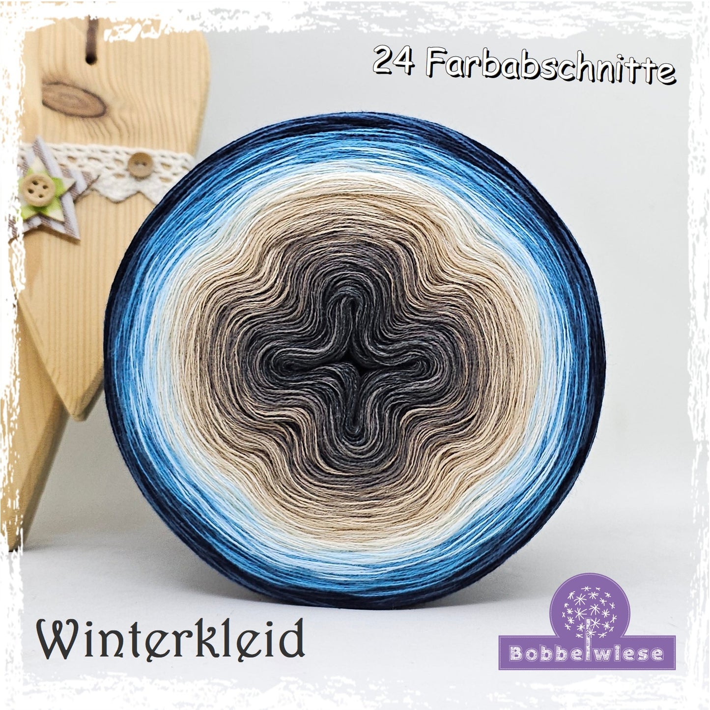 Bobbel "Winterkleid", 24 Farbabschnitte, 4fädig