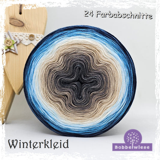 Bobbel "Winterkleid", 24 Farbabschnitte, 4fädig