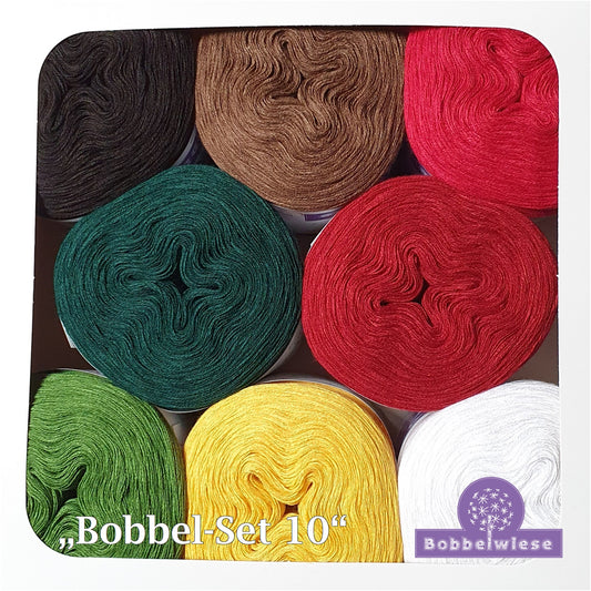 Bobbel "Temperaturdecke Set 10", 8 unifarbene Bobbel je 500mLL/4fädig