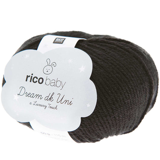 Rico Design Baby Dream dk uni - A Luxury Touch 50g 115m, schwarz (018)
