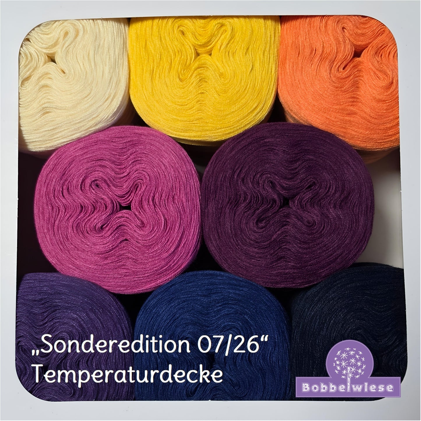 Bobbel "Sonderedition 07/26", 8 unifarbene Bobbel je 500mLL/4fädig